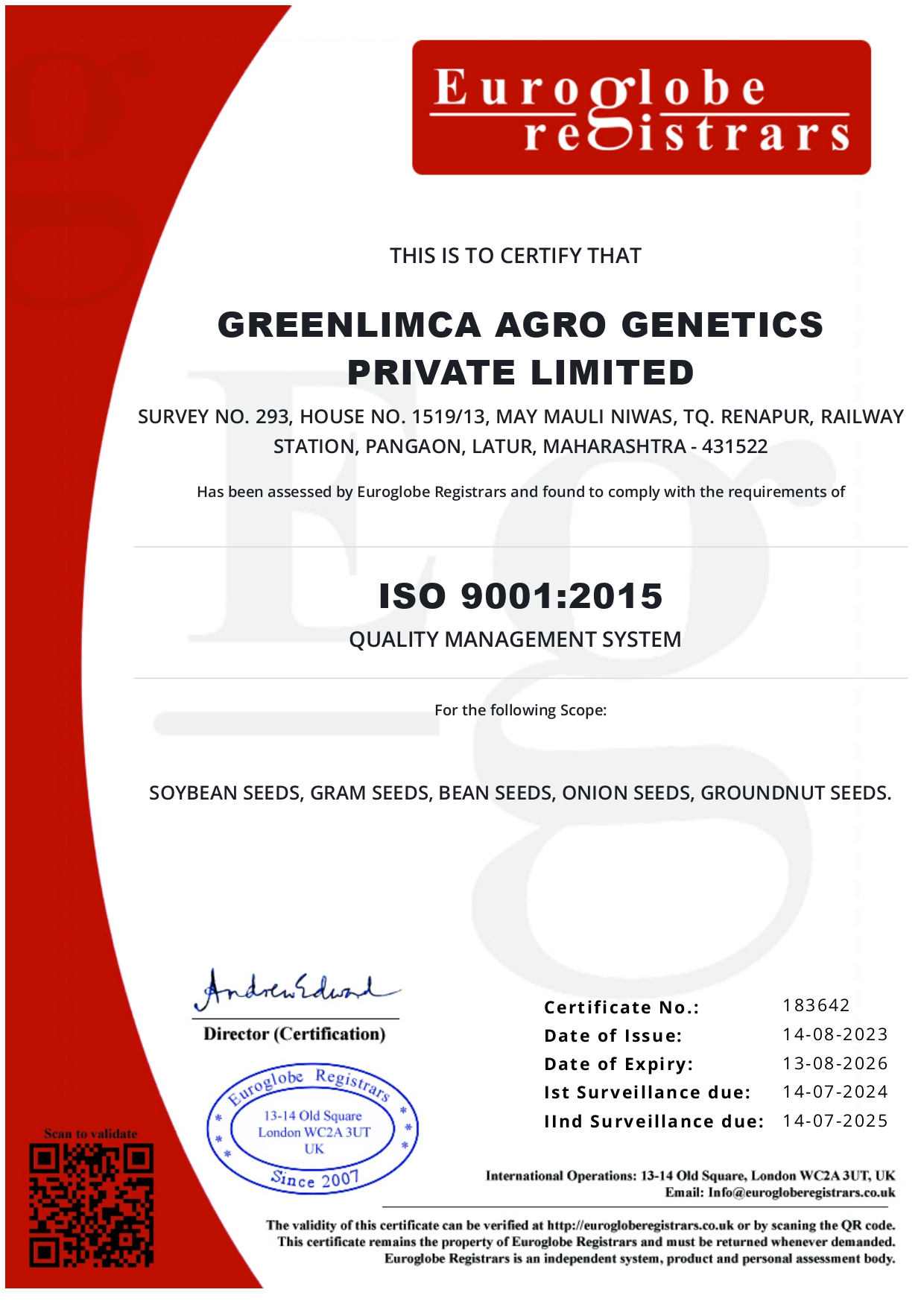 ISO Certifications